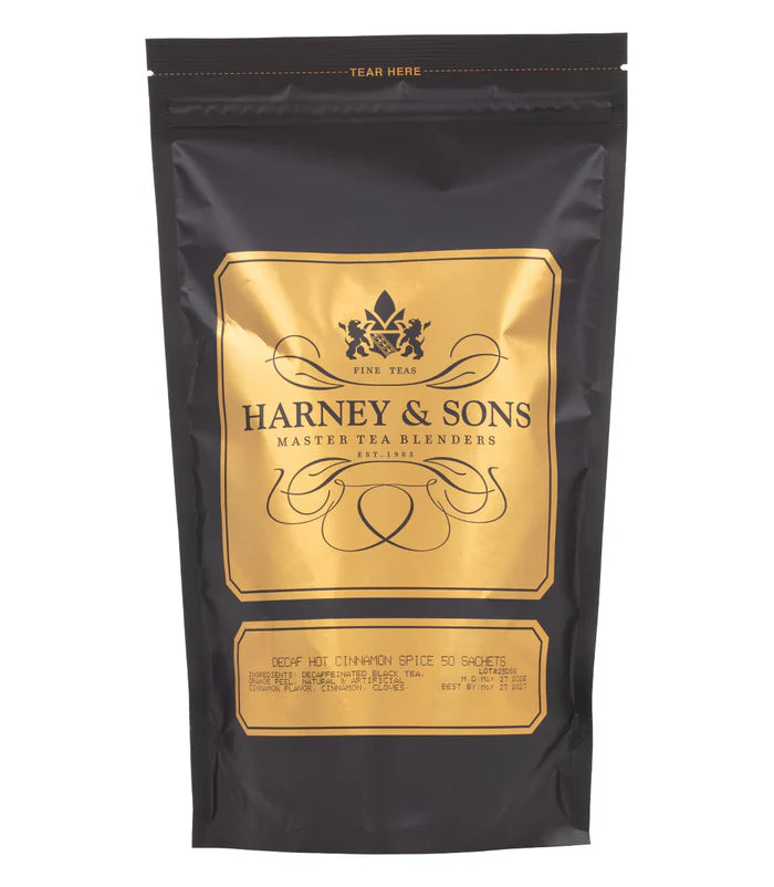 Decaf Hot Cinnamon - Sachets Bag of 50 Sachets - Harney & Sons Fine Teas