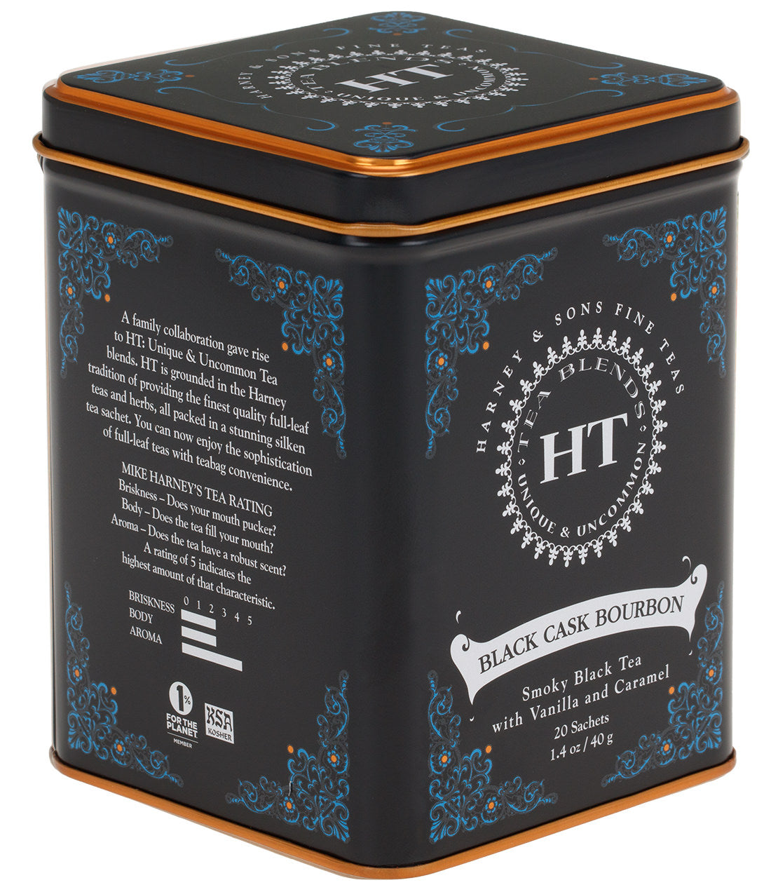 Black Cask Bourbon - Sachets Tin of 20 Sachets - Harney & Sons Fine Teas