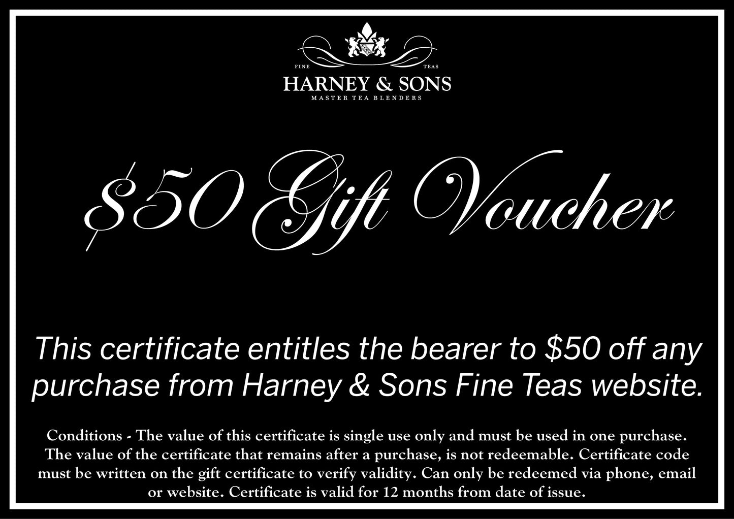 Harney Teas Gift Card