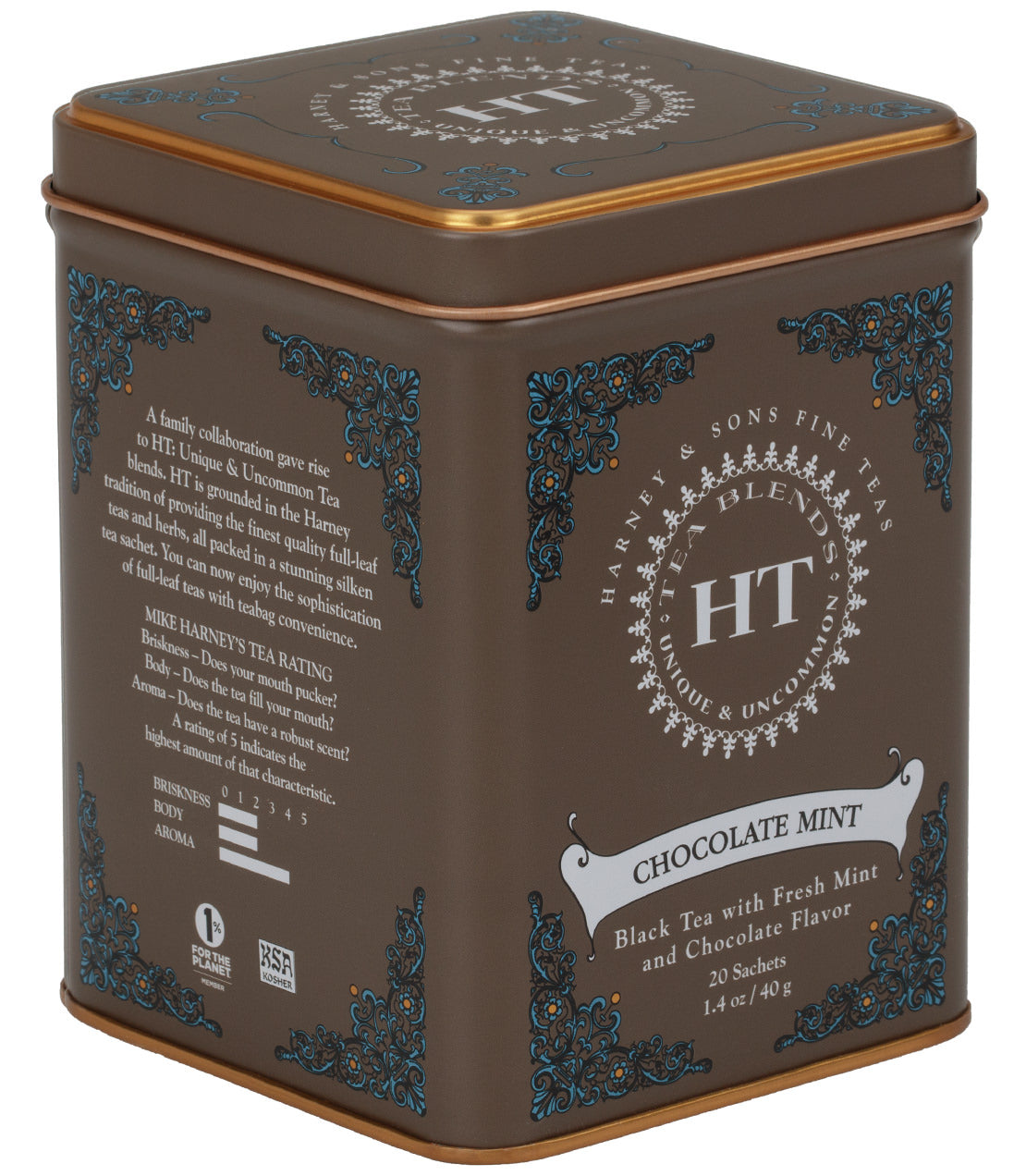 Chocolate Mint - Sachets HT Tin of 20 Sachets - Harney & Sons Fine Teas